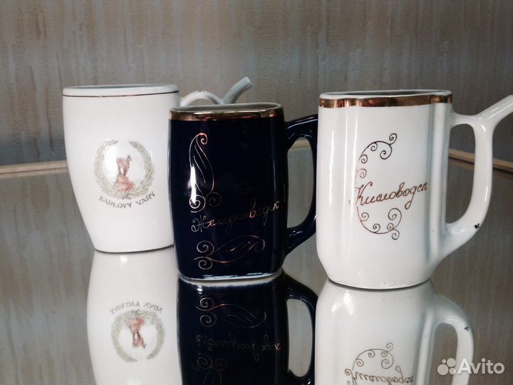 Винтажные поильники (3 шт) для минеральной воды