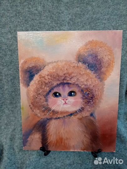 Котик в шапке