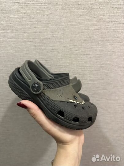 Crocs сабо детские c9 акула