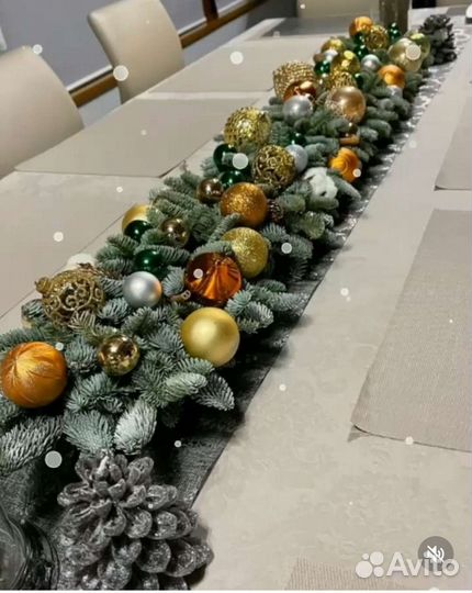 Новогодняя композиция и ёлка из нобилиса