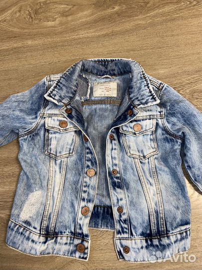 Zara джинсовая куртка 12 18 на 86 джинсы
