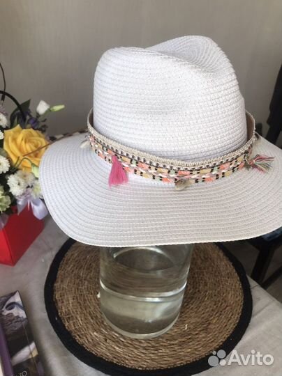 Шляпа женская летняя белая