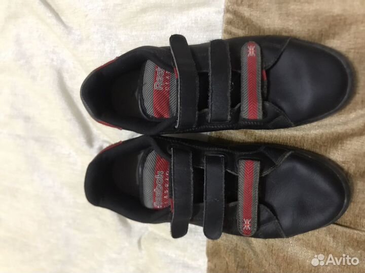 Кеды reebok кожаные на липучках