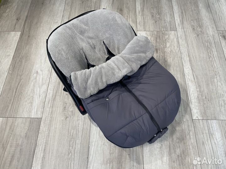 Зимний конверт в автолюльку/коляску «Bebe Due»