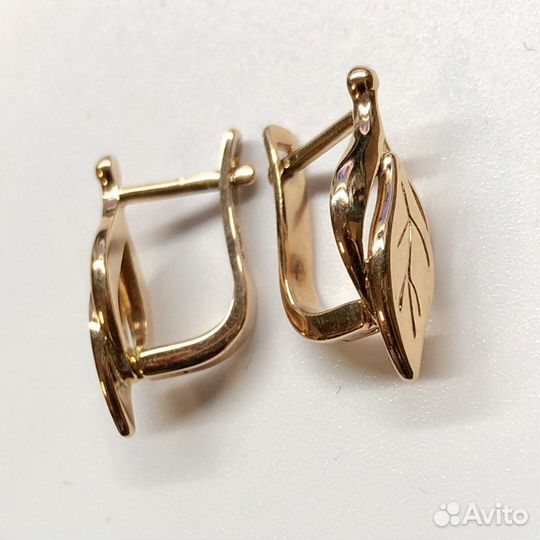 Золотые серьги 585 пробы