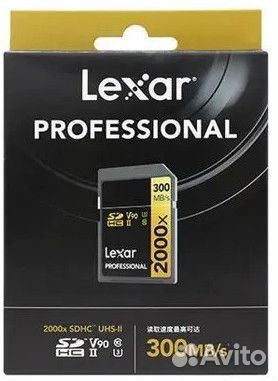 Lexar sdxc 64Gb Gold UHS-II V90 2000x