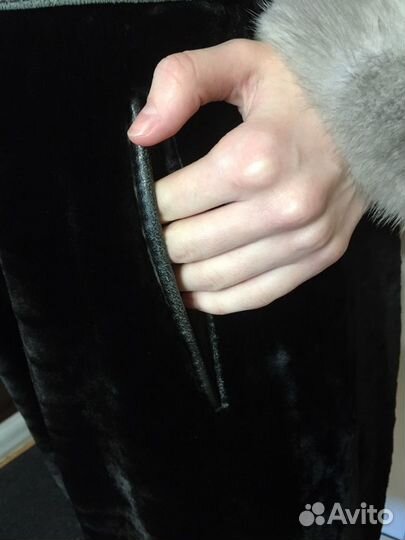 Шуба мутоновая, длинная