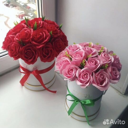 Букет из мыльных роз