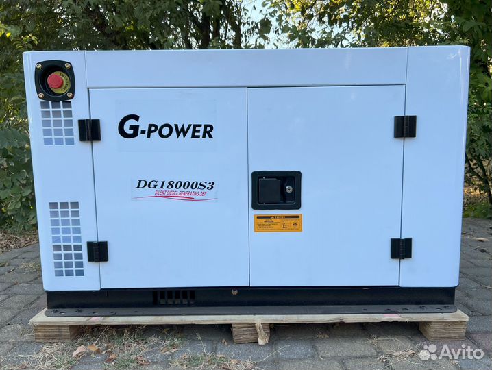 Генератор дизельный 15 кВт g-power трехфазный