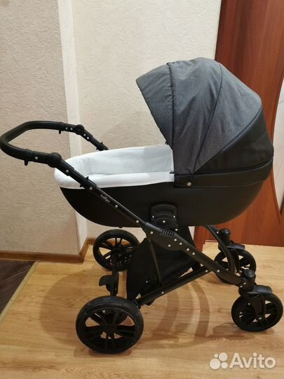 Коляска 2 в 1 indigo эко кожа