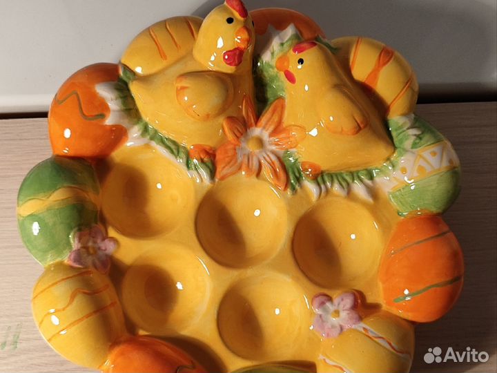 Тарелка/подставка для яиц/пасхальная тарелка