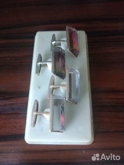 Запонки горный хрусталь СССР