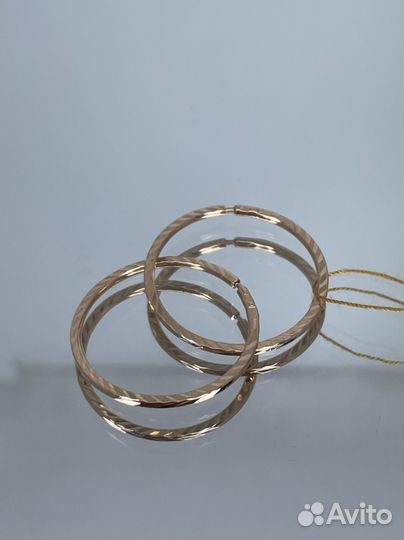 Золотые серьги конго 2 см