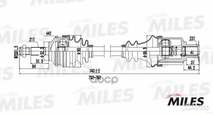 Привод в сборе renault megane I 1.4-2.0 96-03 п