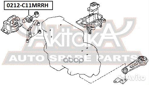 Подушка двигателя зад прав 0212C11mrrh asva