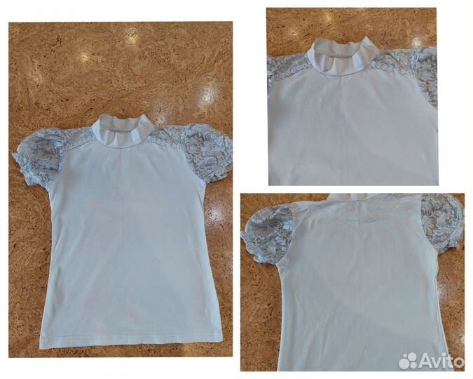 Блузки школьные на 128-140см