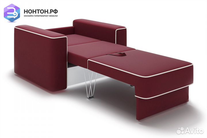 Кресло еврокнижка Берген бордовое