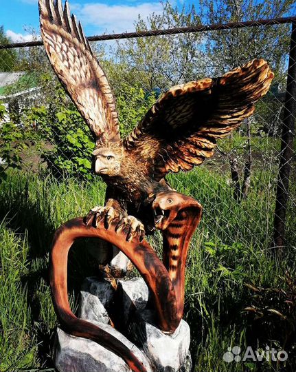 Фигуры садовые из дерева