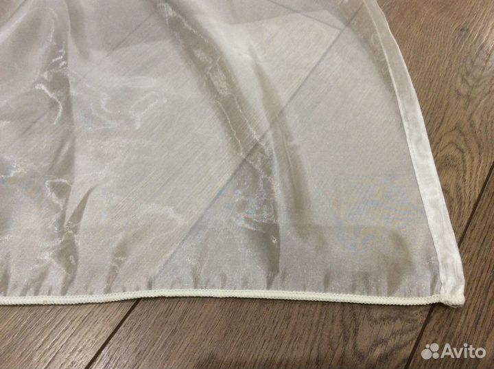 Тюль органза готовая, цвет айвори, 6,86 метров