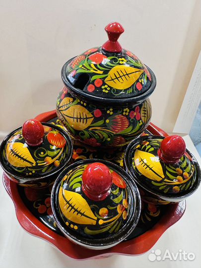 Набор столовой посуды Хохлома