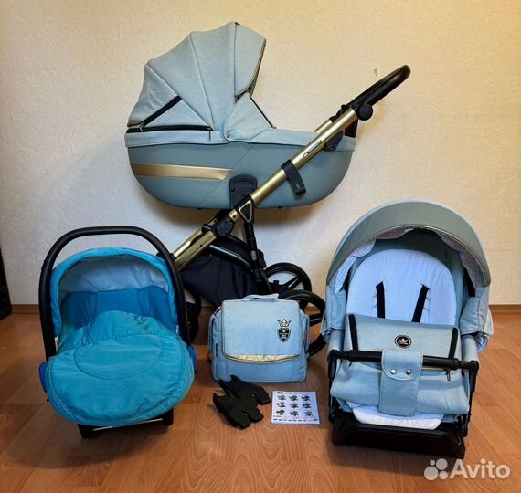 Коляска 3 в 1 adamex cortina lux