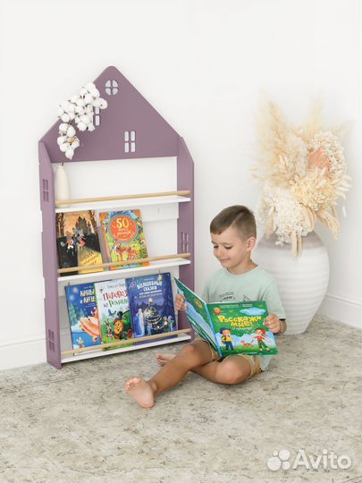 Стеллаж детский Монтессори для книг 
