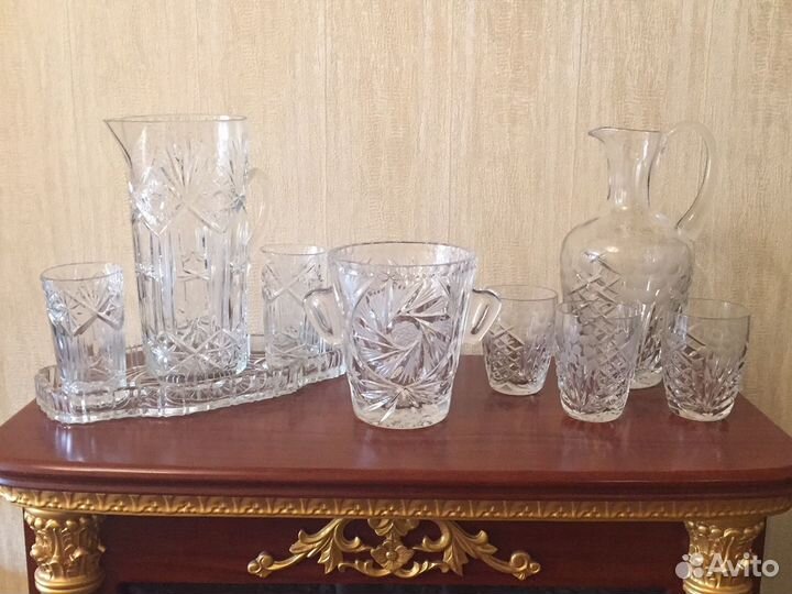 Кувшин Стакан Хрусталь СССР, винтаж