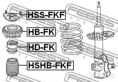 Febest HSS-FKF Опора амортизатора honda civic 06-1