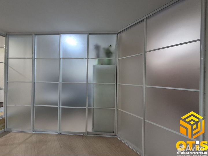 Перегородки раздвижные купе