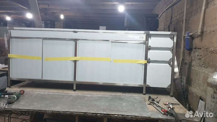 Столы купе ящики из нержавеющей стали под заказ