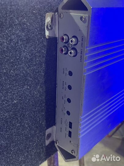 Саб 2х600 ватт номинала, усилок и провода