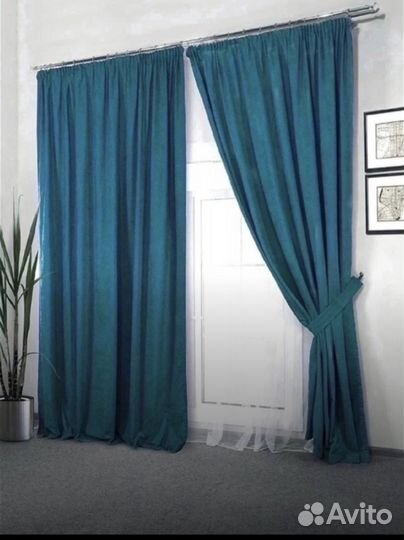 Готовый комплект штор канвас