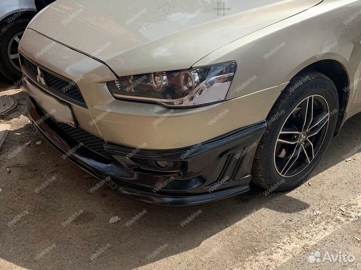 Губа передняя Mitsubishi Lancer X 10 Agressor