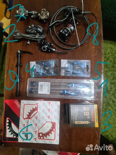 Перекл Deore/торм Shimano/седла/SPD/колодки