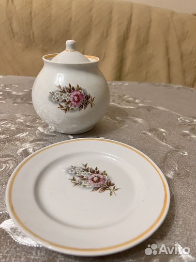 Набор Сахарница+тарелочка