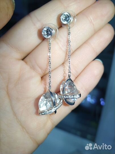 Серьги с кристалами swarovski
