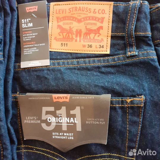 Джинсы Levis 501, 511
