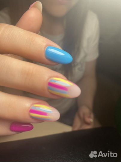 Педикюр с покрытием лаком