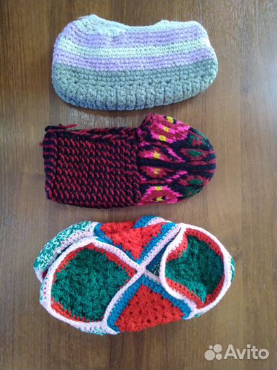 Носки тапки вязаные