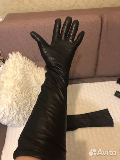 Перчатки кожаные