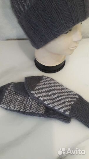 Шапки, варежки, снуд, носки пух норки