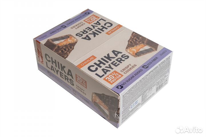 Протеиновый батончик Chikalab Chika Layers, хрустя