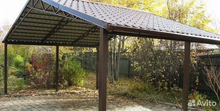 Металлические навесы для автомобиля