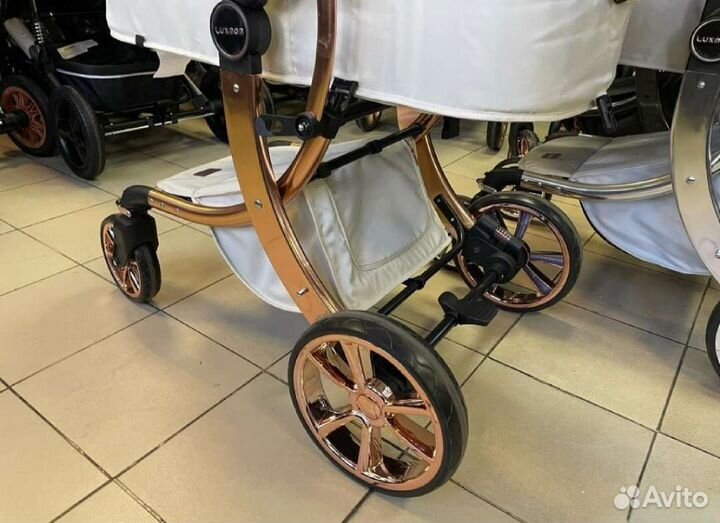 Коляска 2в1 Кожа новый дизайн (шикарная)
