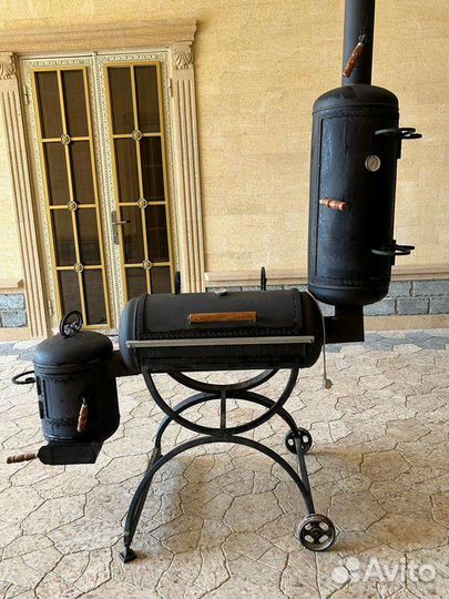 Мангал гриль коптильня 3в1