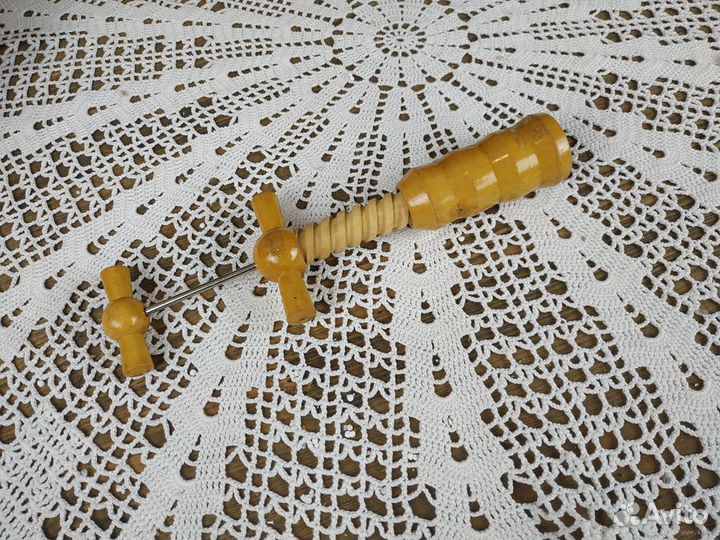 Винтажный деревянный винный штопор ручной работы