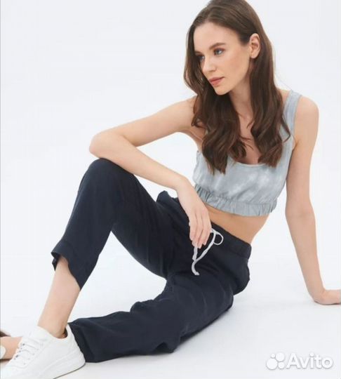 Брюки лён HM