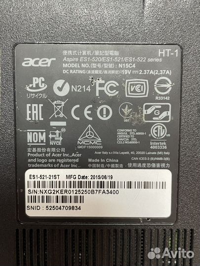 Acer ES1-521 в разбор