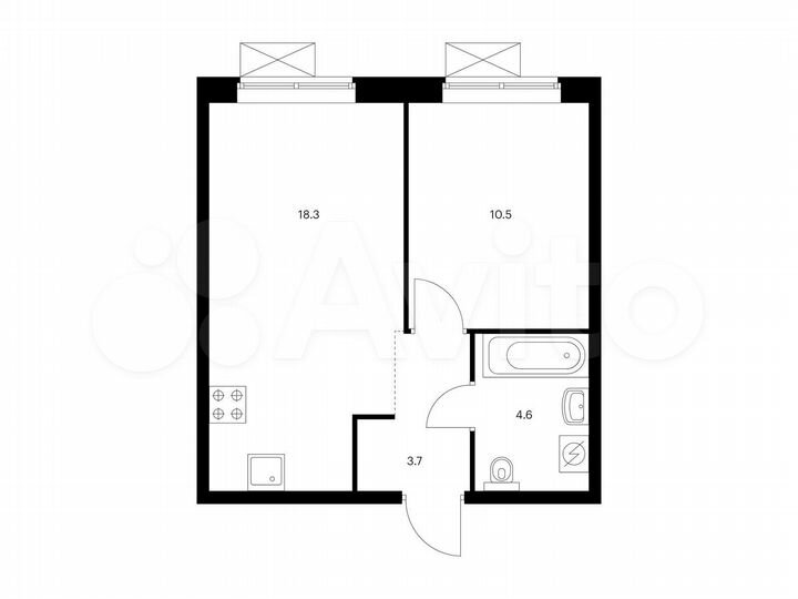 1-к. квартира, 37,1 м², 16/16 эт.