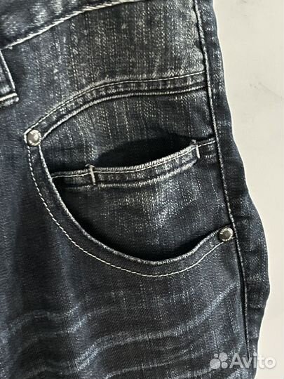 Y2K широкие джинсы washed denim